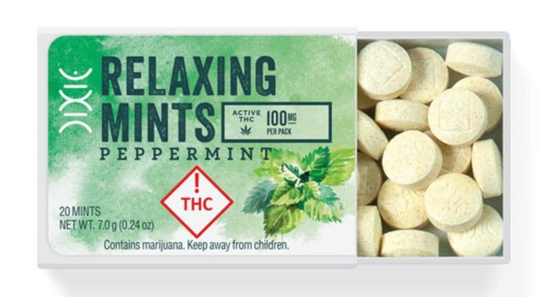 Dixie Peppermint 100mg Mints