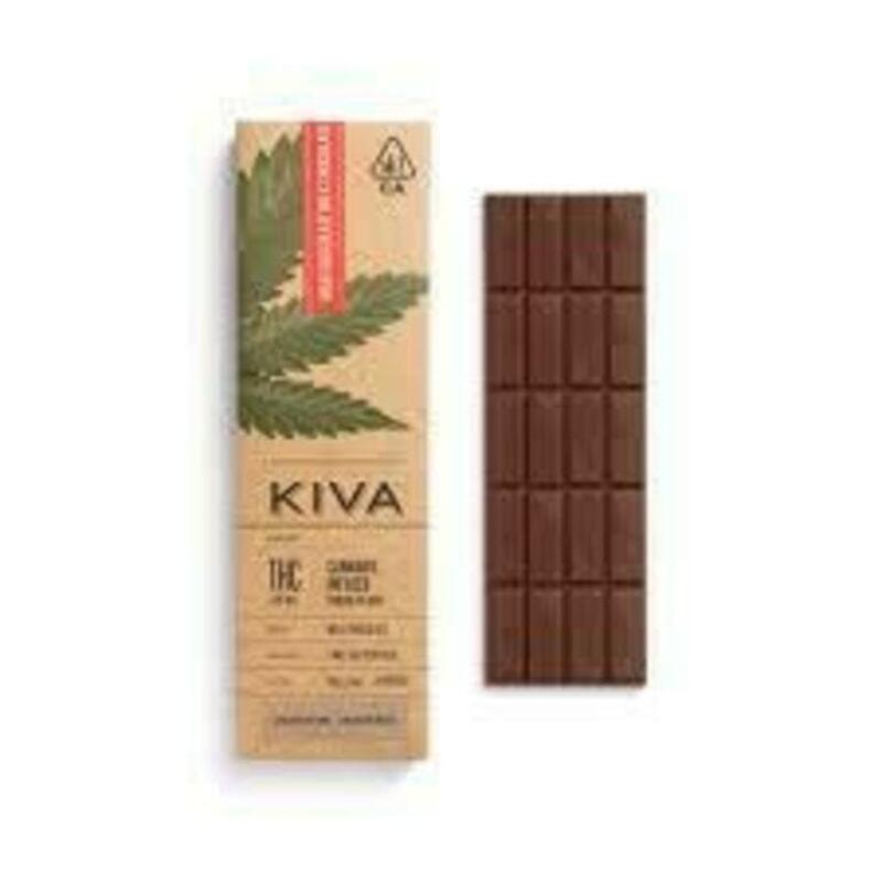 Kiva Confections Milk Chocolate Bar 100mg- Adult Use