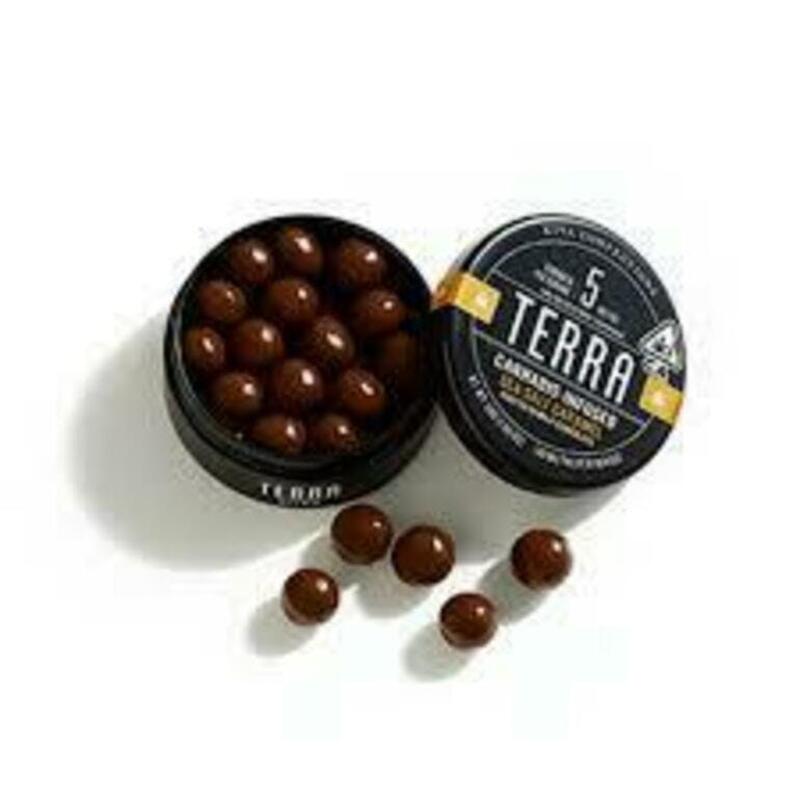 Kiva Confections Chocolate Covered Sea Salt Caramel Terra Bites 100mg 20pk -Adult Use