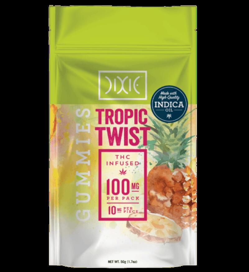 Dixie-Tropic Twist 10pk 100mg Gummies-Adult Use