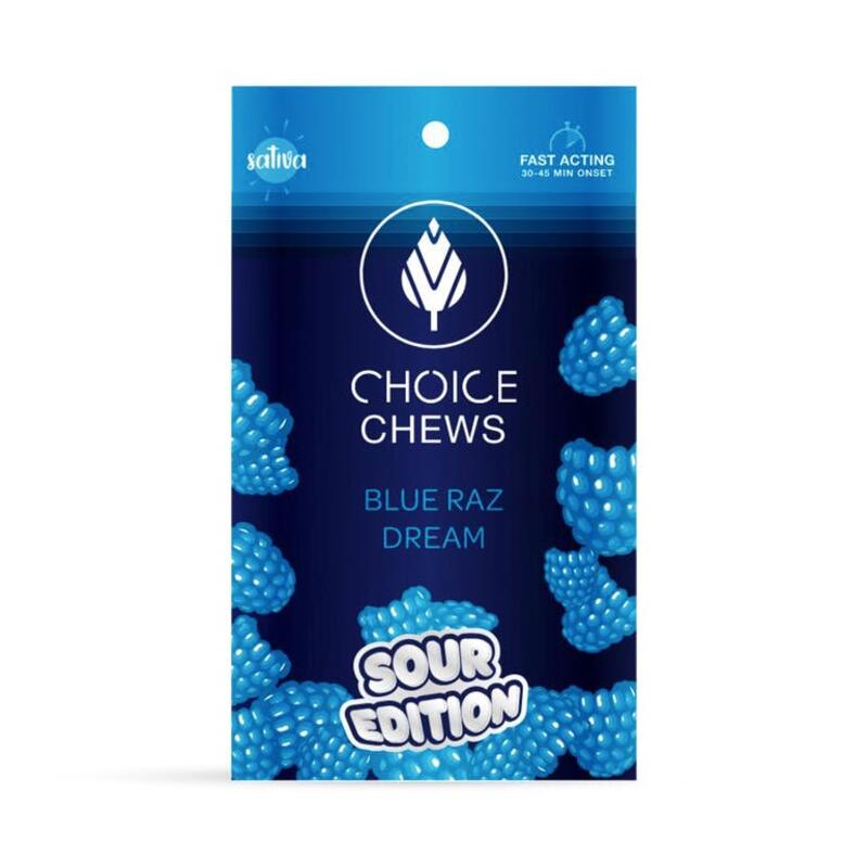 Choice Chews Sour Blue Razz Dream 100mg