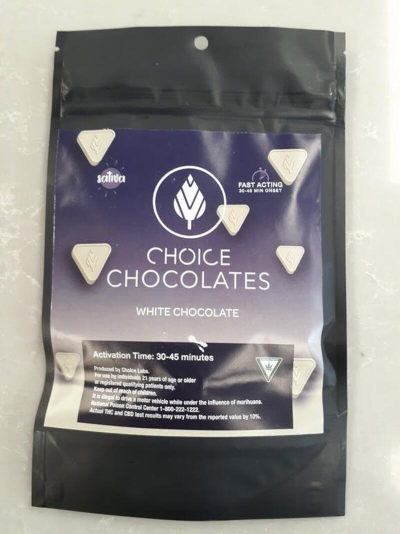 Choice White Chocolate 100mg Bites