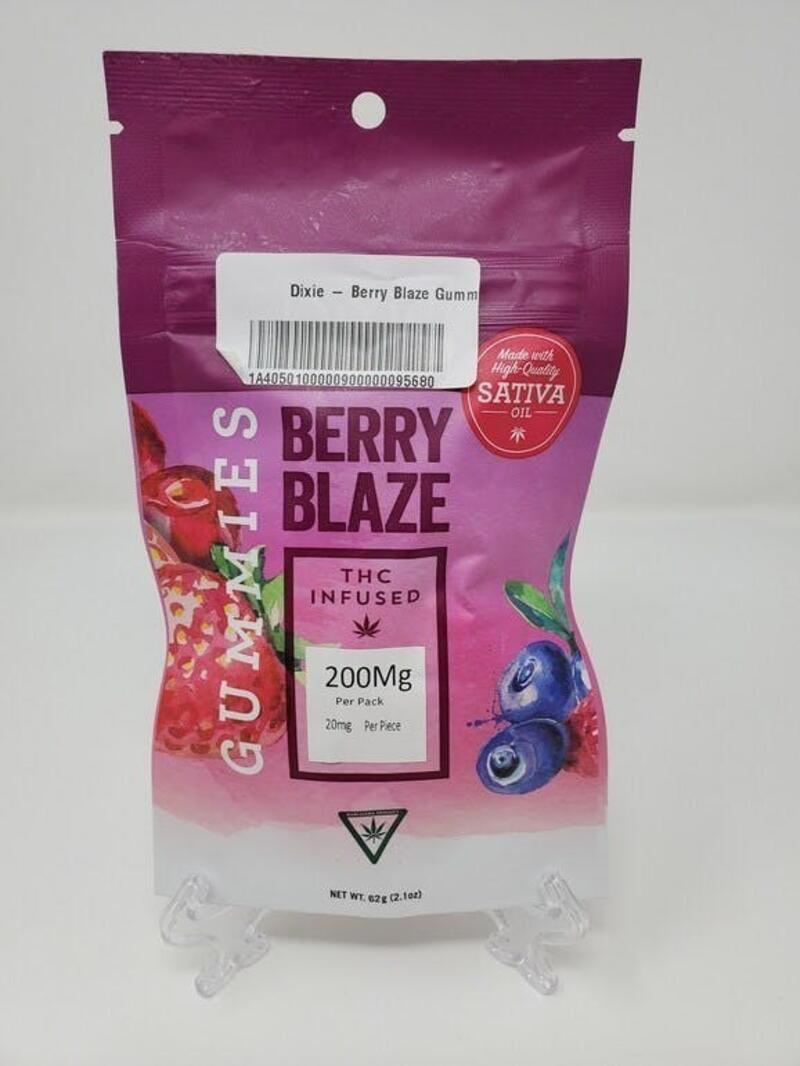 Dixie Berry Blaze 200mg Gummies