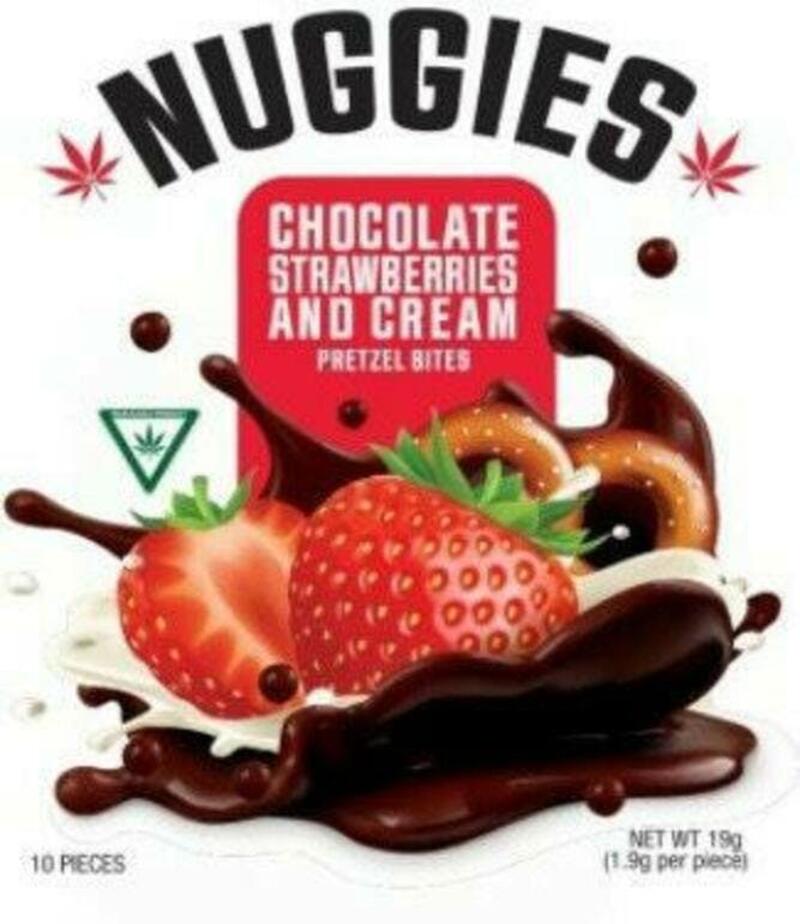 Nuggies Strawberry and Cream 100mg Bites
