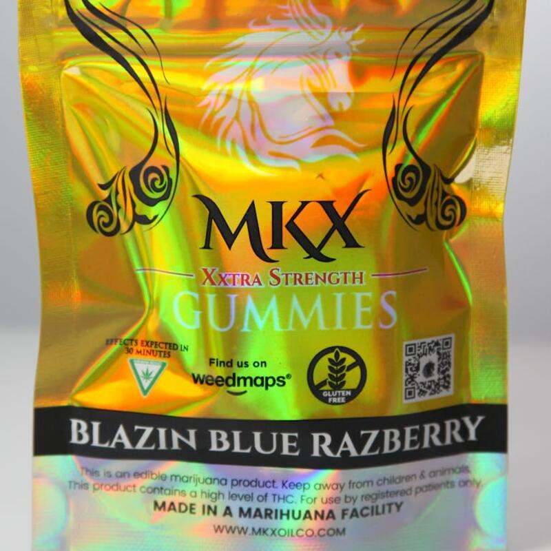 (MED) MKX | Blazing Blue Raspberry Extra Strength Gummies