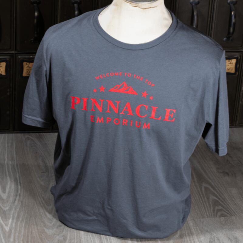 Grey T-Shirt with Red Lettering - XL