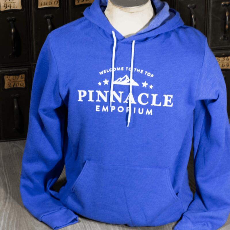 Royal Blue Hoodie with White Lettering - XL