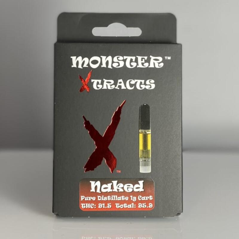 (MED) Monster Xtracts | Naked 1g 510 Thread Cart