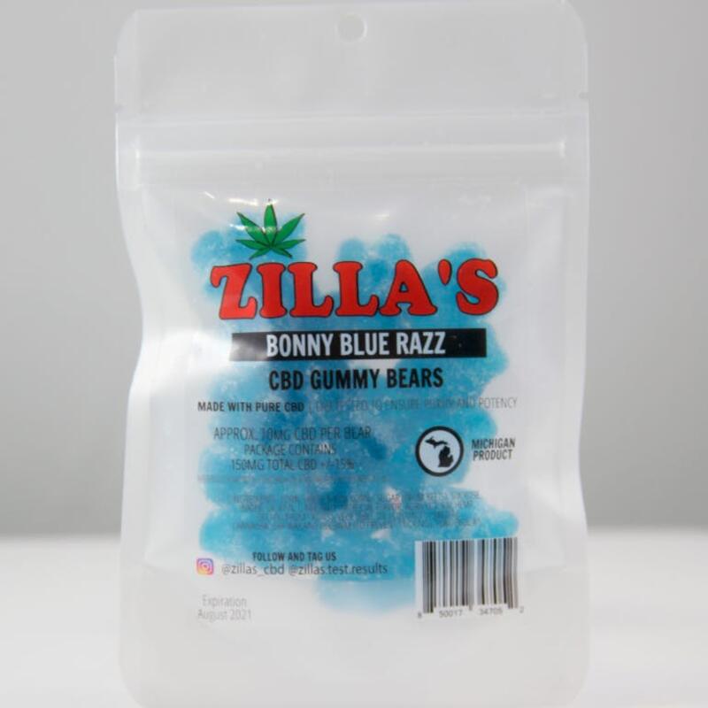Zilla's | The Real Blue Razz CBD Gummies