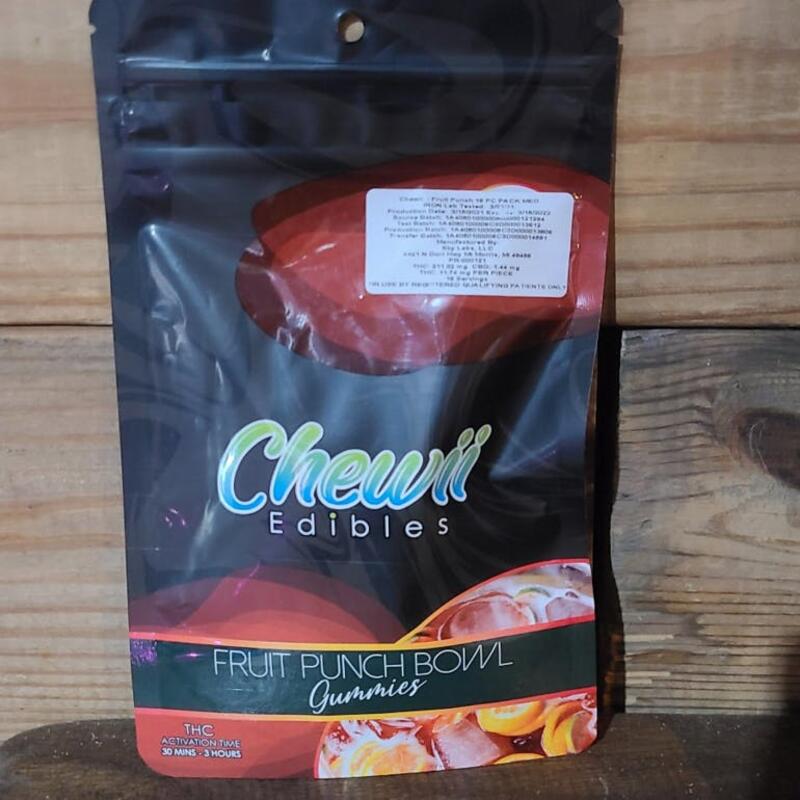 (MED) Chewii | Fruit Punch Bowl Extra Strength Gummies