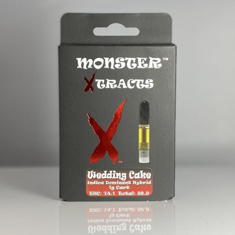 (MED) Monster Xtracts | Wedding Cake 1g 510 Thread Cart