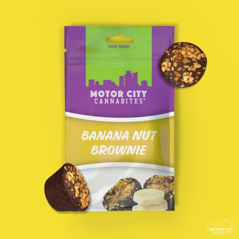 Banana Nut Brownie 100mg | Motor City Cannabites | 2/$15