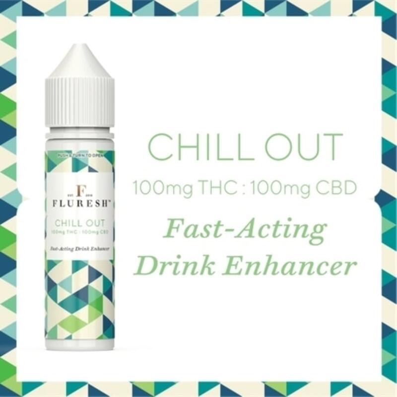 Chill Out 1:1 Drink Enhancer 100mg THC/100mg CBD - Fluresh