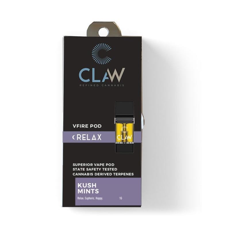 (MED) Claw Cannabis- 1G Vfire RELAX Pod- Kush Mints