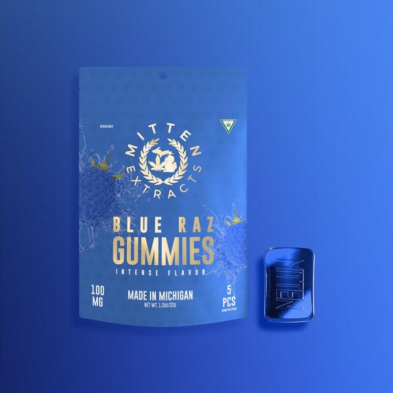 Blue Raz Gummies - 100mg
