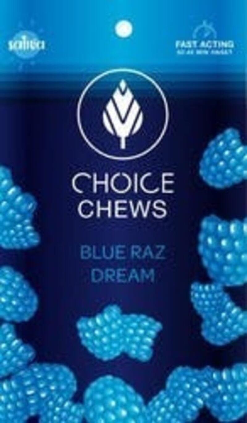 Blue Razz Dream Sativa Gummies 100mg | Choice Chews