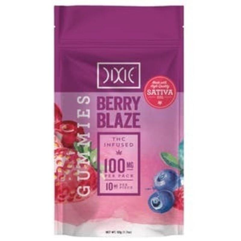 Berry Blaze 100mg Gummies | Dixie (MED)