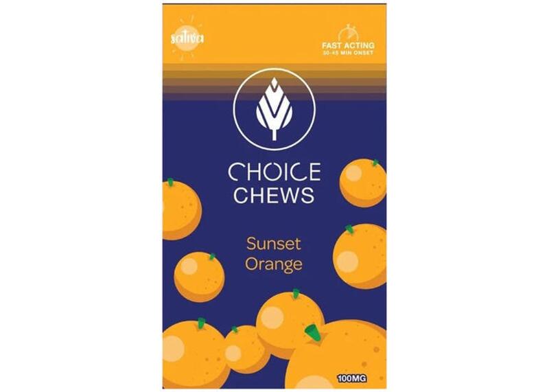 Choice Sunset Orange 100mg Gummies