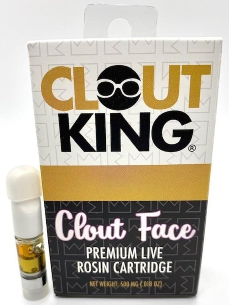 Clout King Clout Face 0.5g Live Hash Rosin Cart