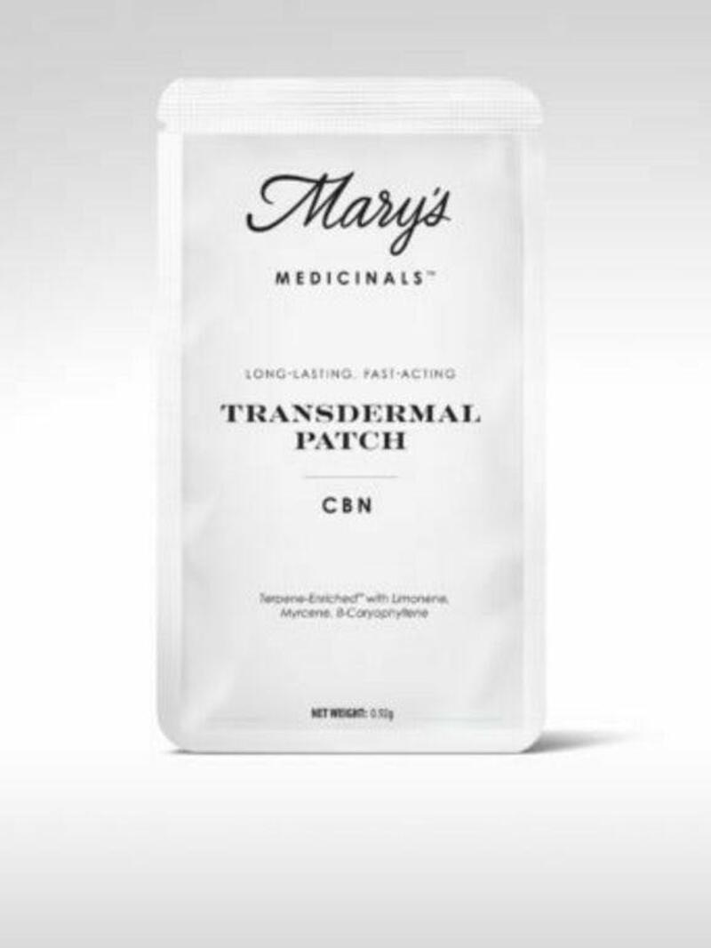 (MED) CBN Transdermal Patch - 20mg - Mary's Medicinals