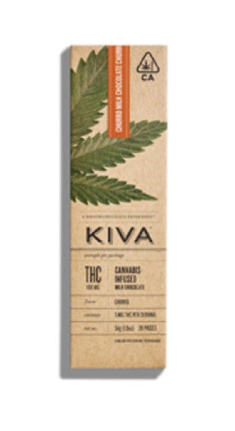 (MED) Milk Chocolate Bar - 100mg - Kiva