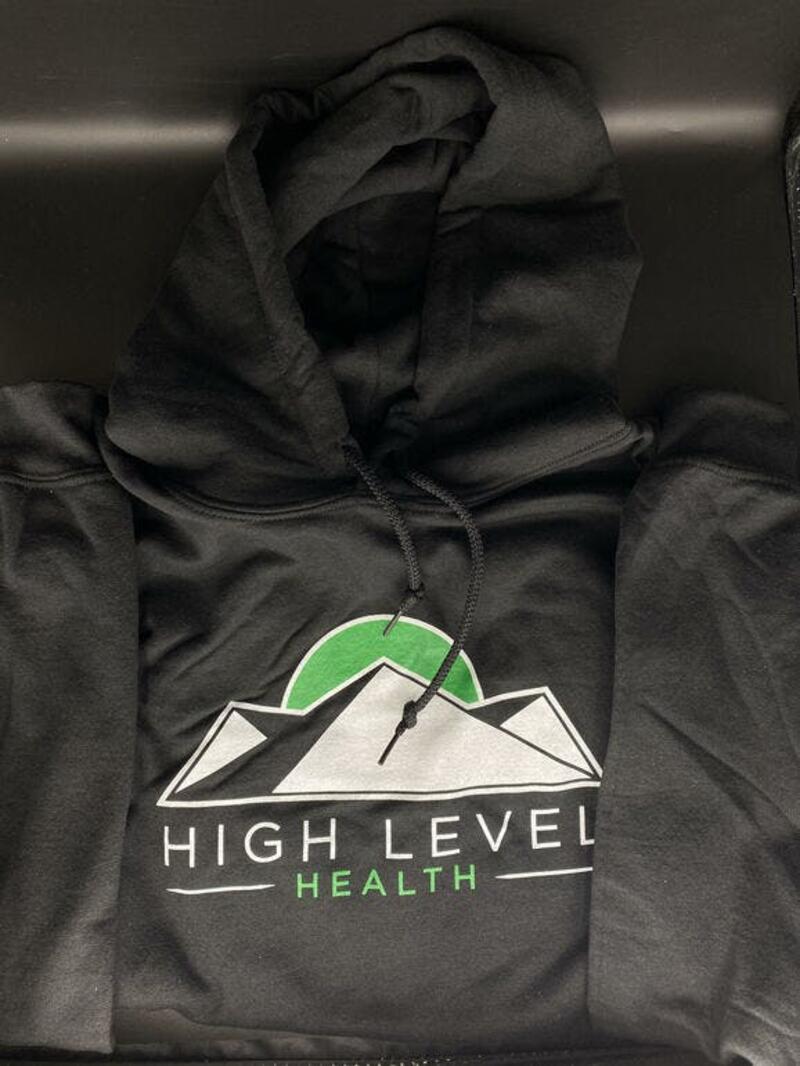(MERCH) Black Logo Hoodie (Pull-Over) - S - High Level Health