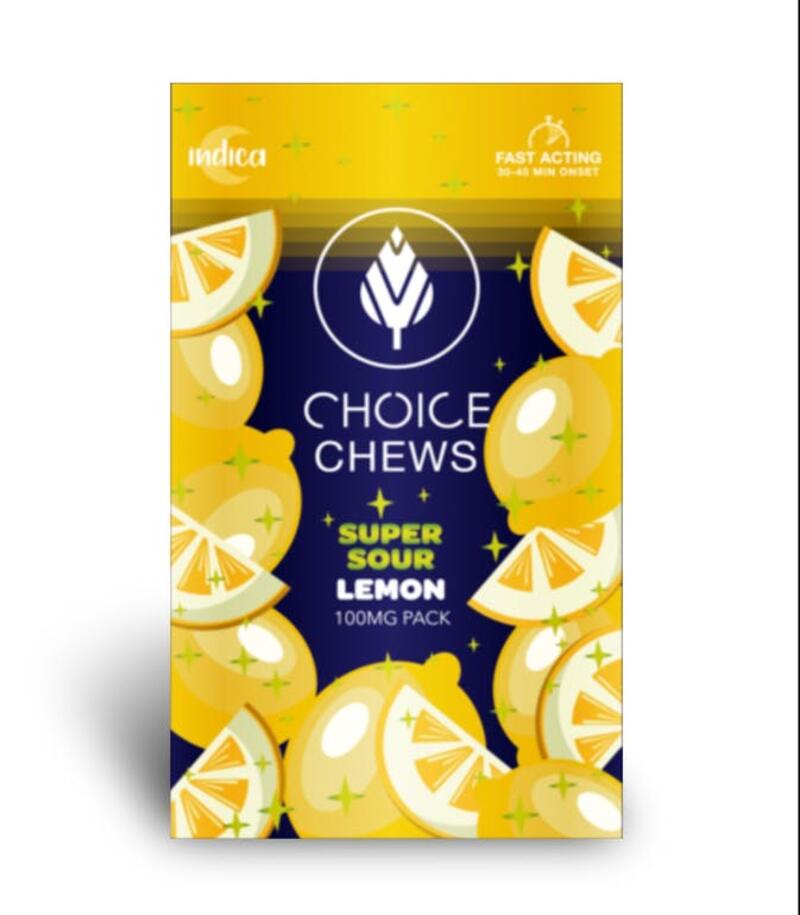 100mg - Choice Chews - Super Sour Lemon