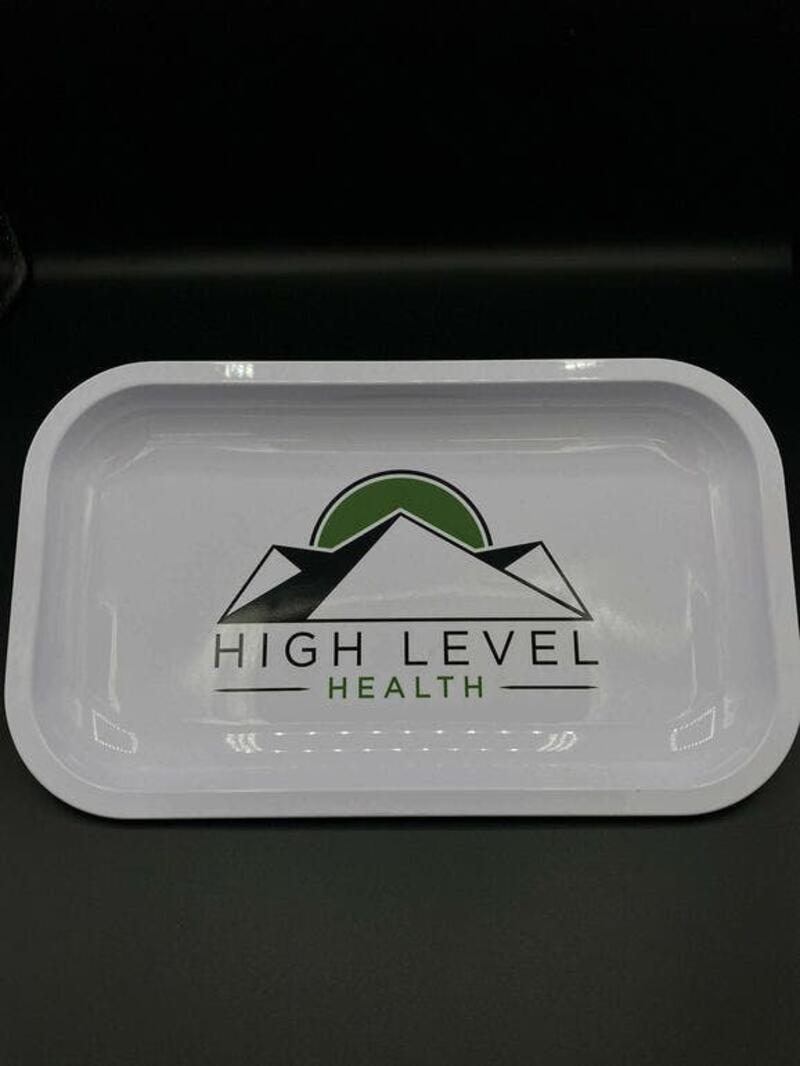 (MERCH) Logo Rolling Tray - White - High Level Health