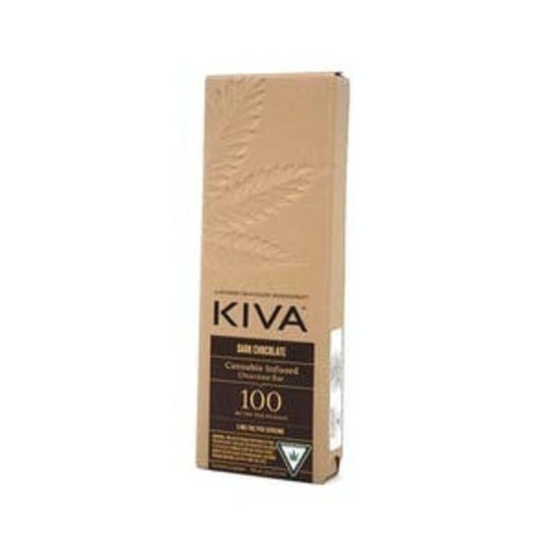 Dark Chocolate 100mg Bar | Kiva (REC)