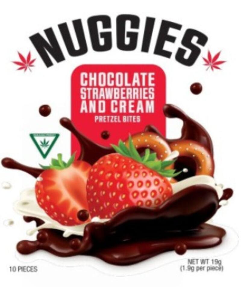 Chocolate Strawberries and Cream Nuggies - 100mg