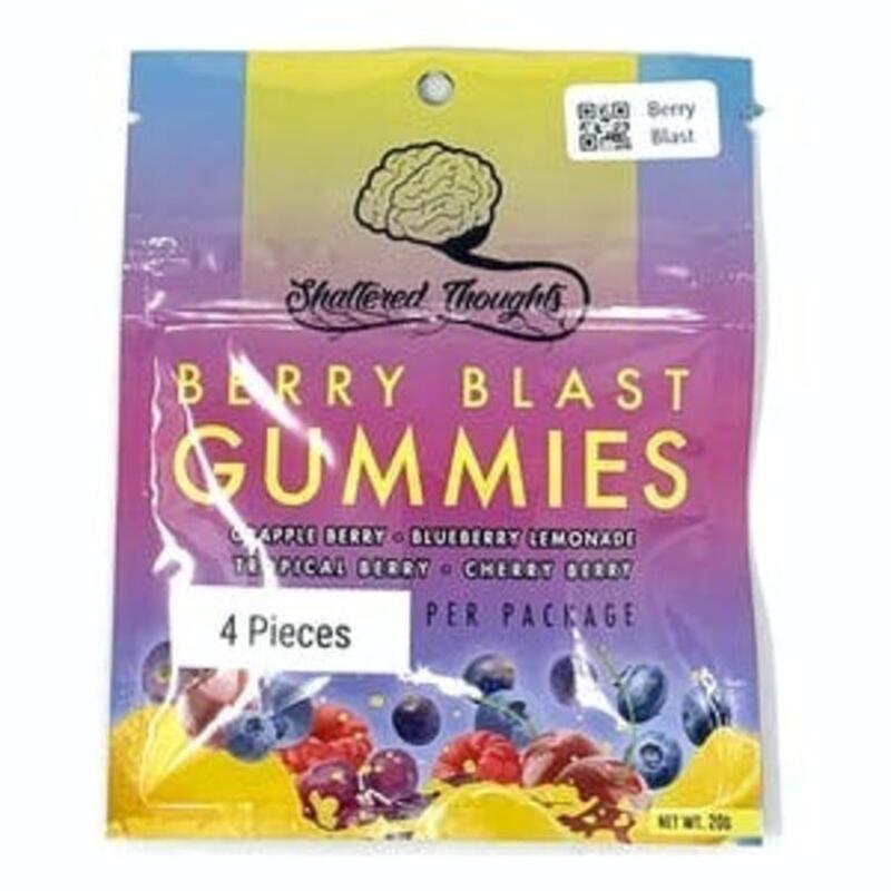 Berry Blast 100mg Gummies | Shattered Thoughts (MED)