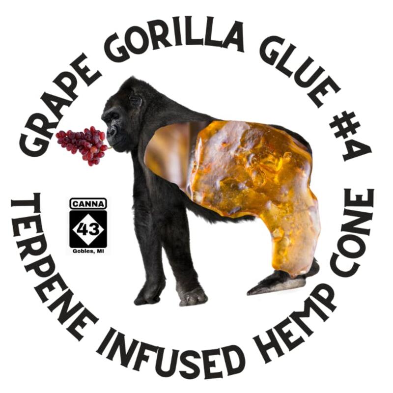 Canna43 Grape Gorilla Glue #4 Terpene Infused Hemp Cone