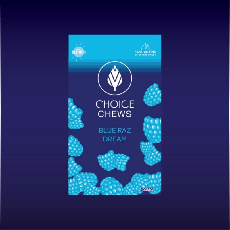 100mg - Choice Soft Chew Cubes - Blue Raz Dream AU ONLY