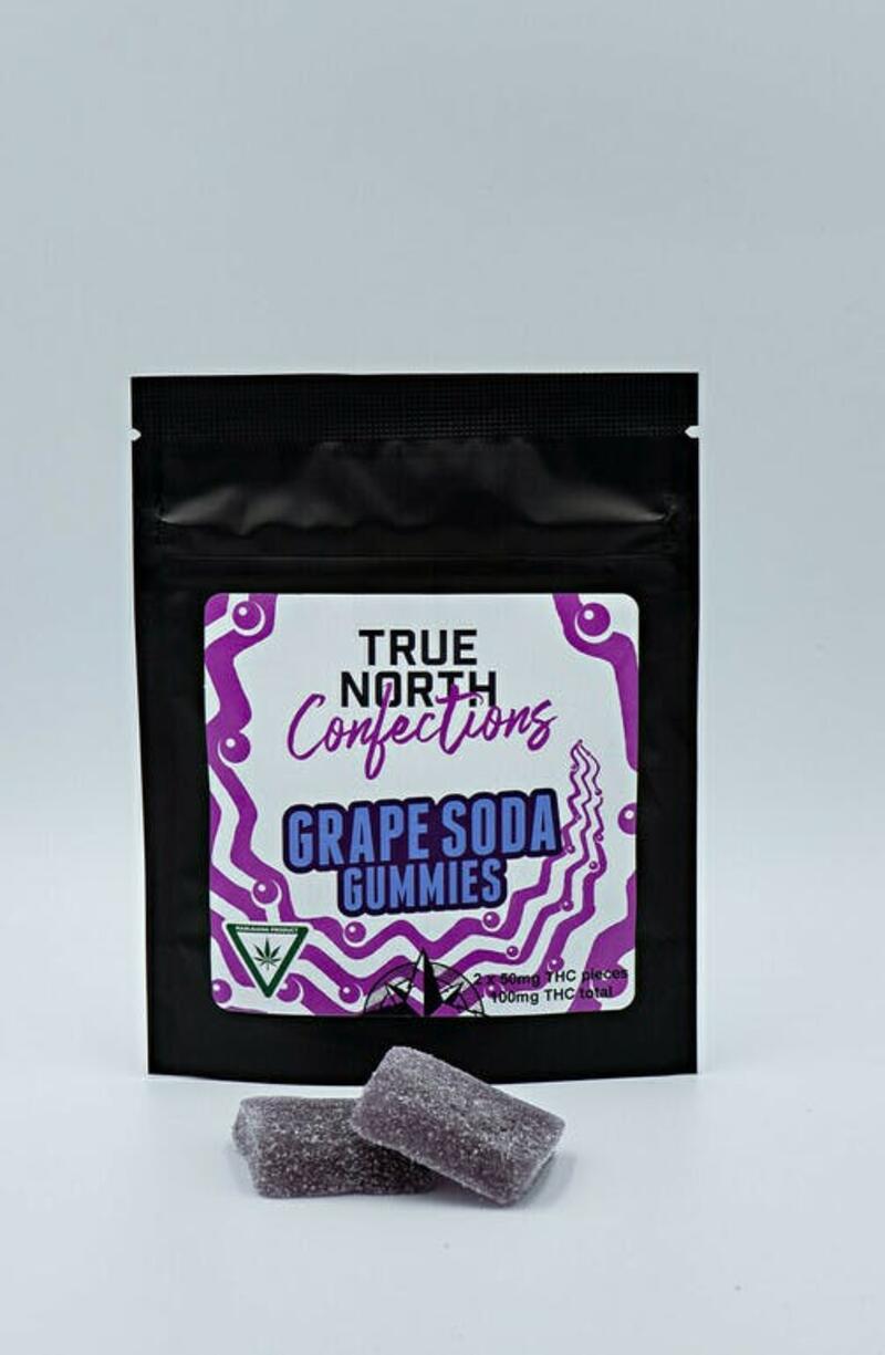True North Grape Soda 100mg Gummies