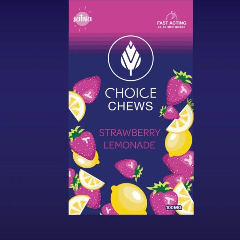 Choice Chews Strawberry Lemonade 100mg AU