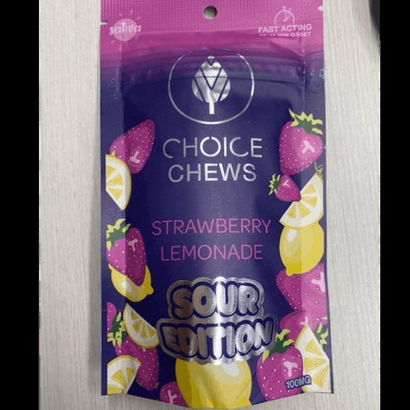 Choice Chews (Sour) Strawberry Lemonade 100mg AU