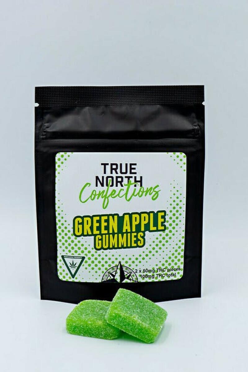 True North Green Apple 100mg Gummies