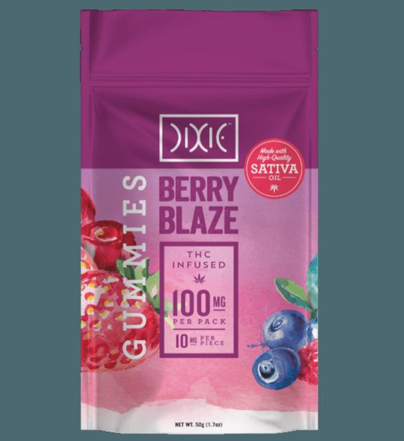 Dixie Berry Blaze 100mg Gummies