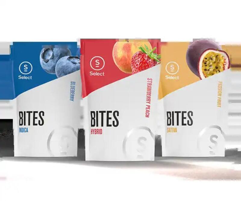 Select Bites Passionfruit 100mg Sativa Gummies