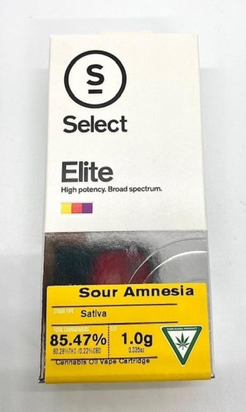 Select Elite Sour Amnesia 1g Cart