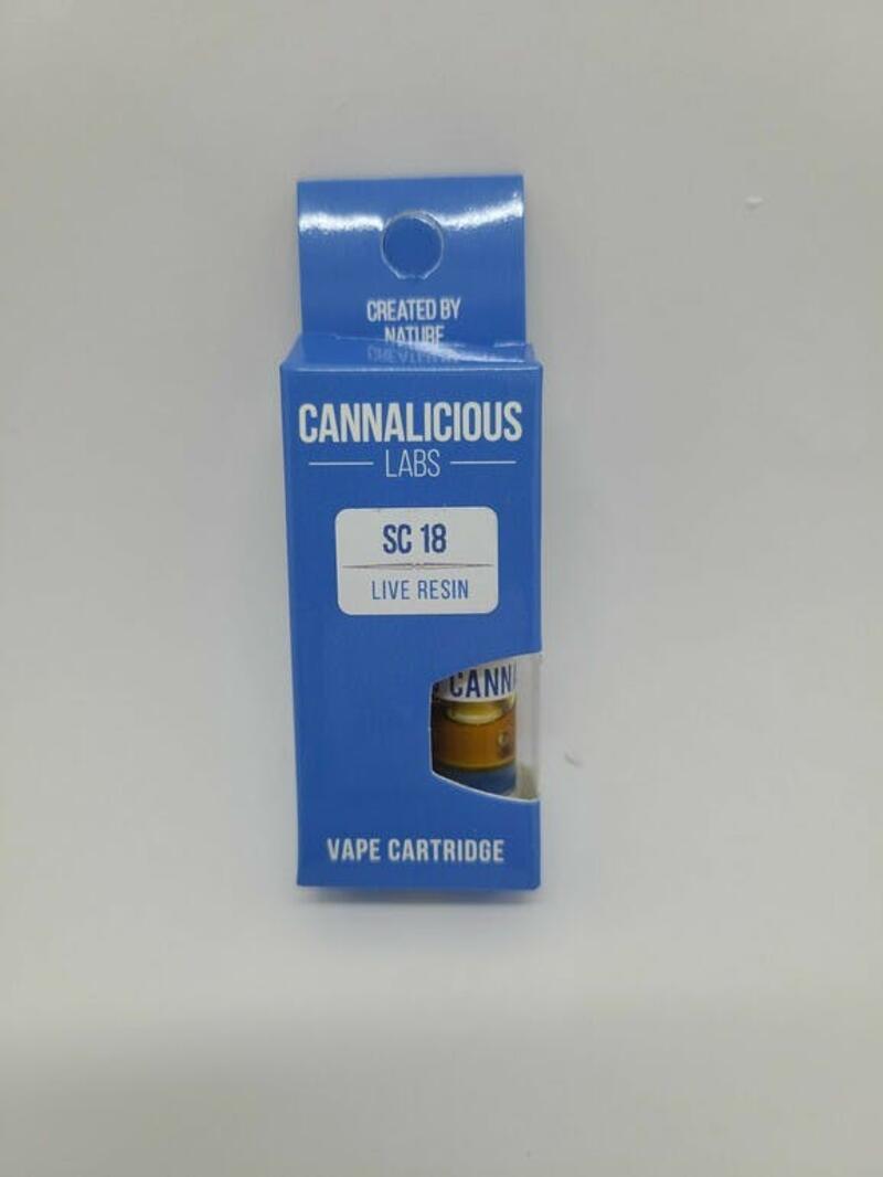 CANNALICIOUS - .5g Live Resin Cart SC 18