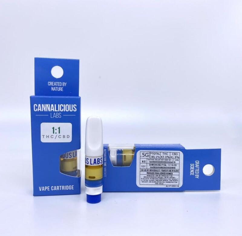 1:1 (CBD:THC) Distillate Cartridge