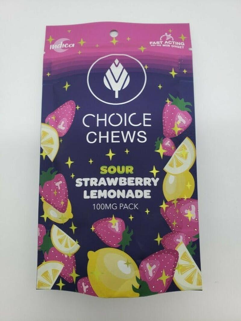 Choice - 100mg Sour Strawberry Lemonade Gummies