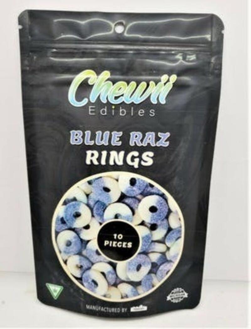 Chewii - 100mg Blue Raz Gummy Rings