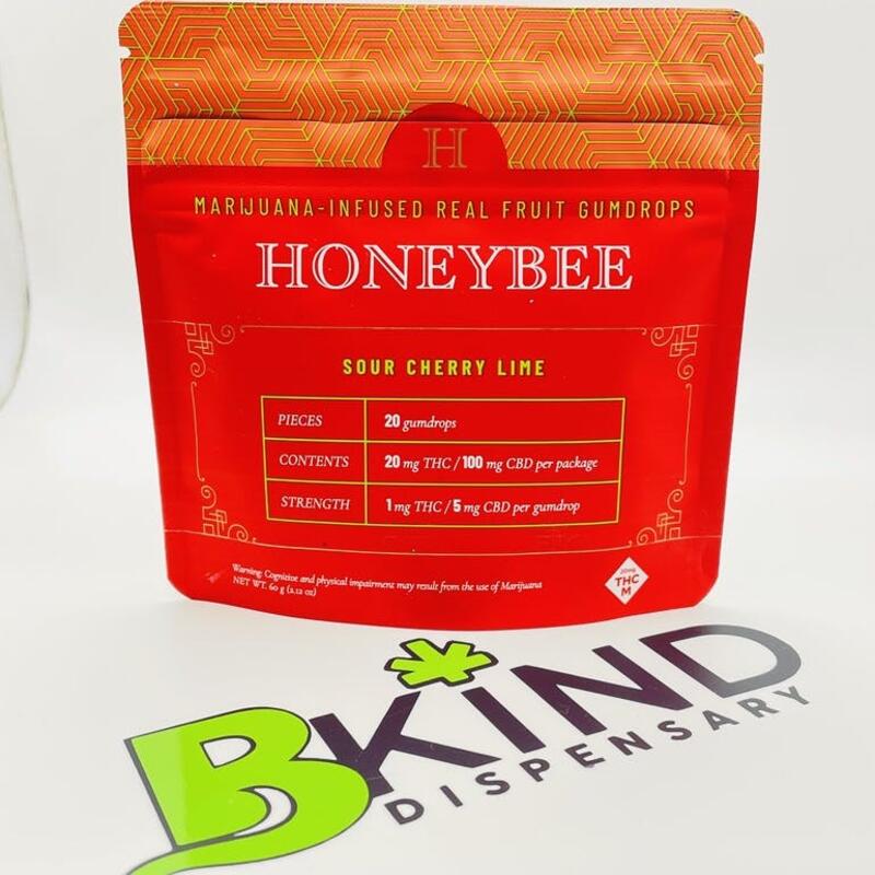 Honeybee Sour Cherry Lime Gumdrop 1:5 20mg