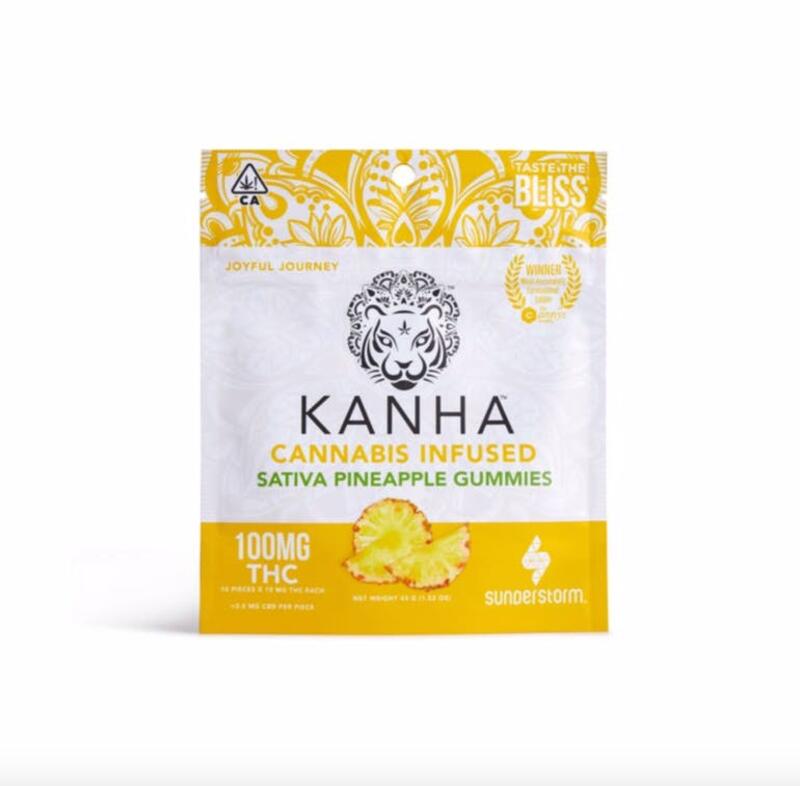 KANHA | Kanha - Pineapple Sativa Gummies - (100mg)
