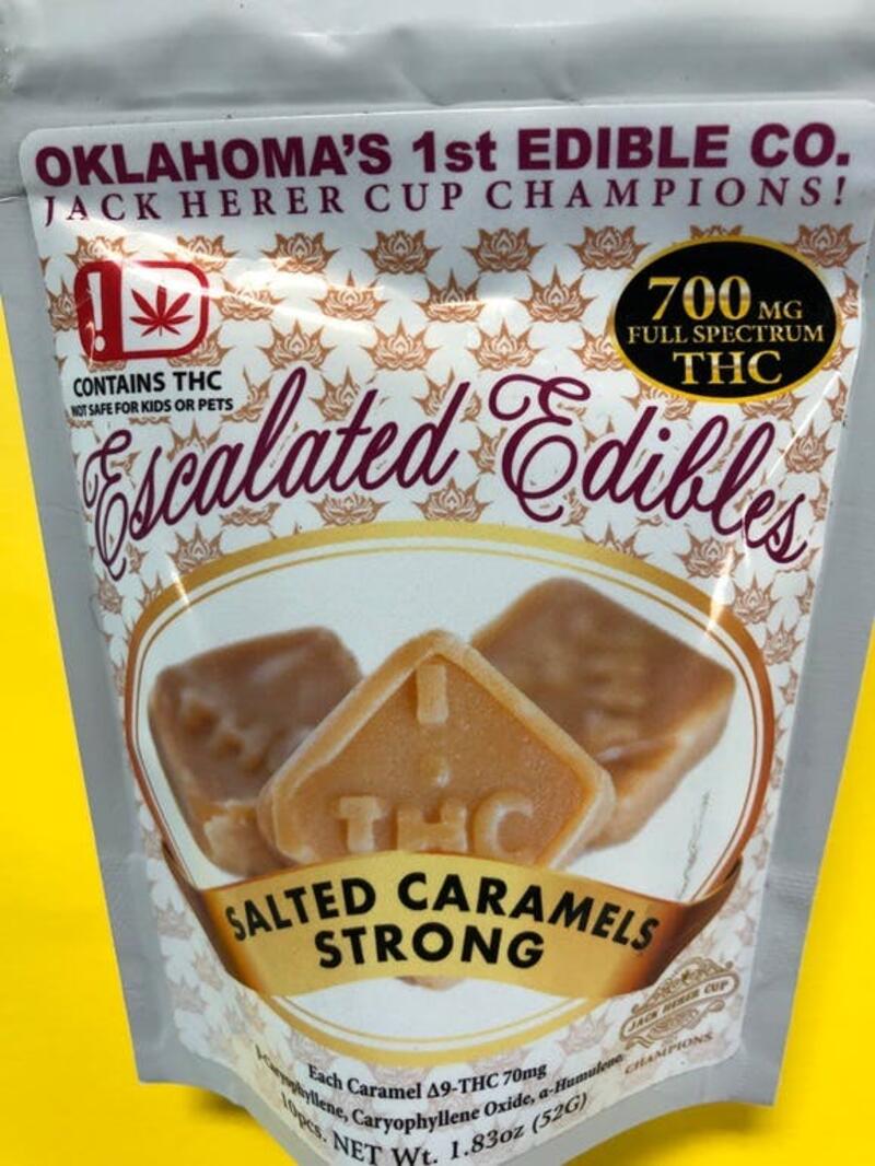 Escalated Edibles 700mg Strong Salted Caramels