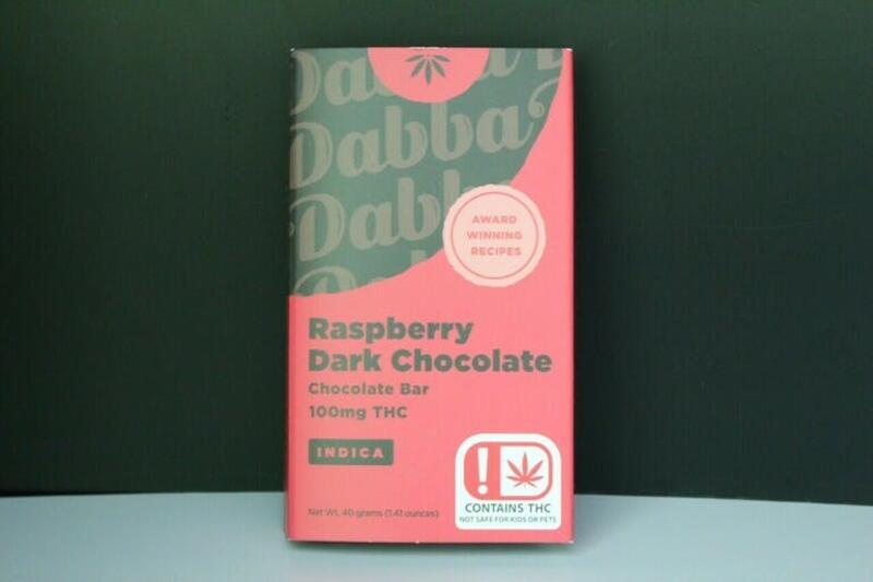 Dabba Chocolate Bar-Indica Raspberry Dark Chocolate 100 MG
