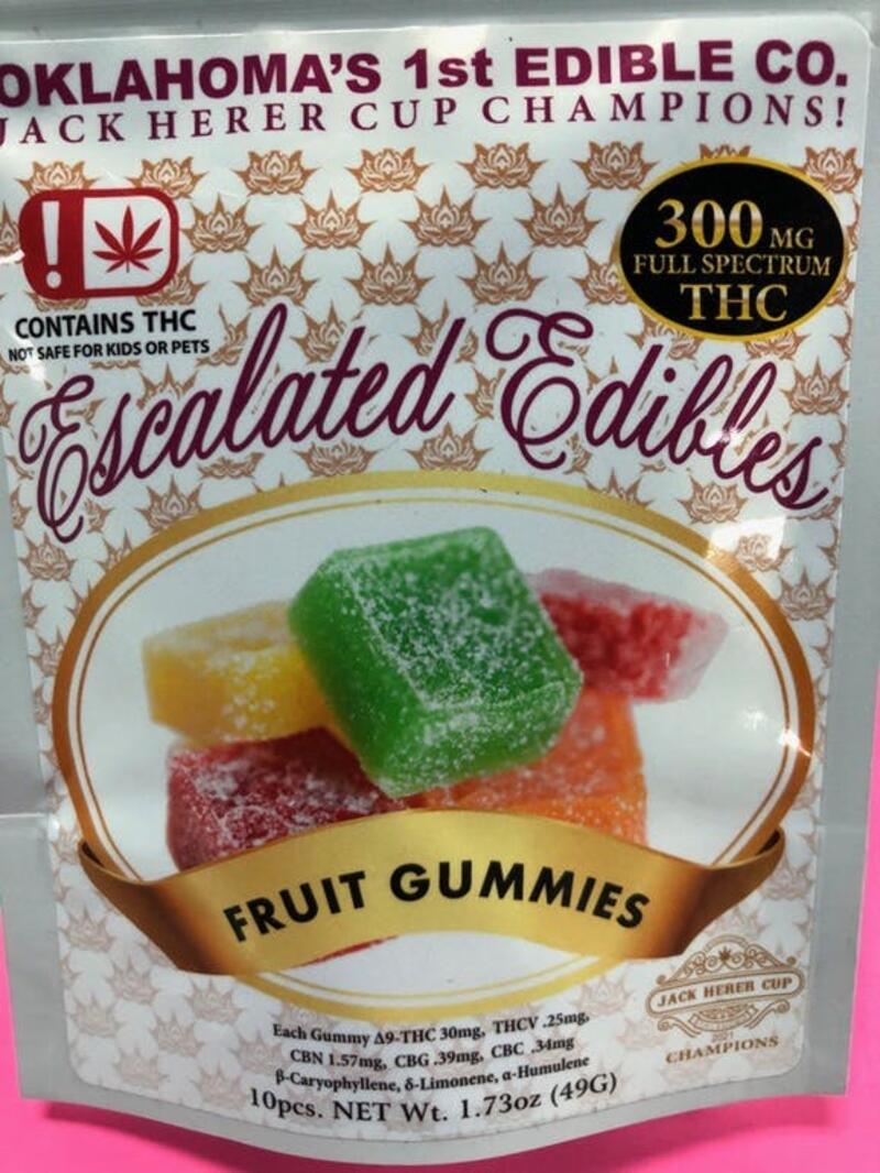 Escalated Edibles 300mg Fruit Gummies