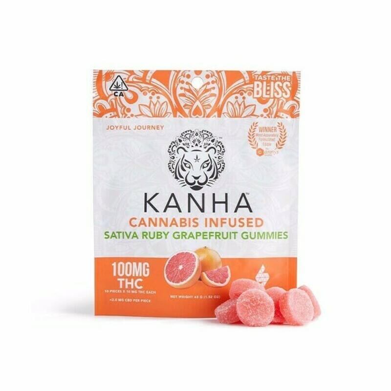 KANHA | Kanha - Ruby Grapefruit Sativa Gummies - (100mg)